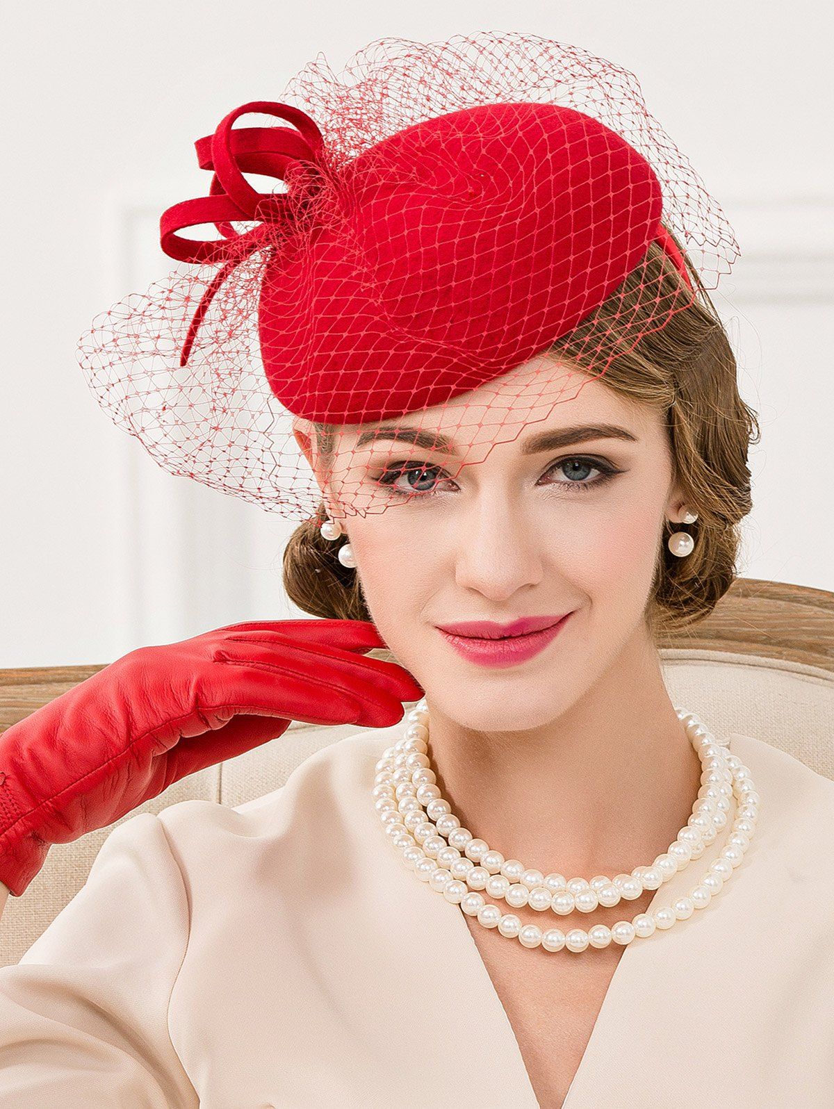 [40 OFF] Mesh Yarn Embellished Bowknot Cocktail Hat Rosegal