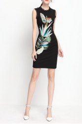 [19% OFF] Mini Embroidered Sequined Sheath Dress | Rosegal