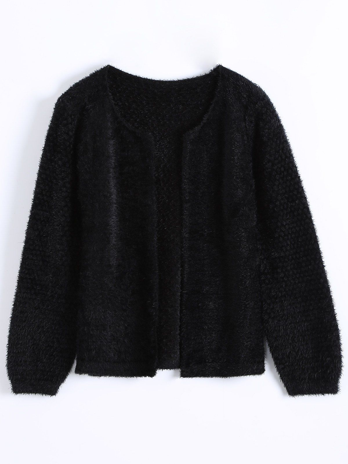 Chic Short Fuzzy Knitted Cardigan  