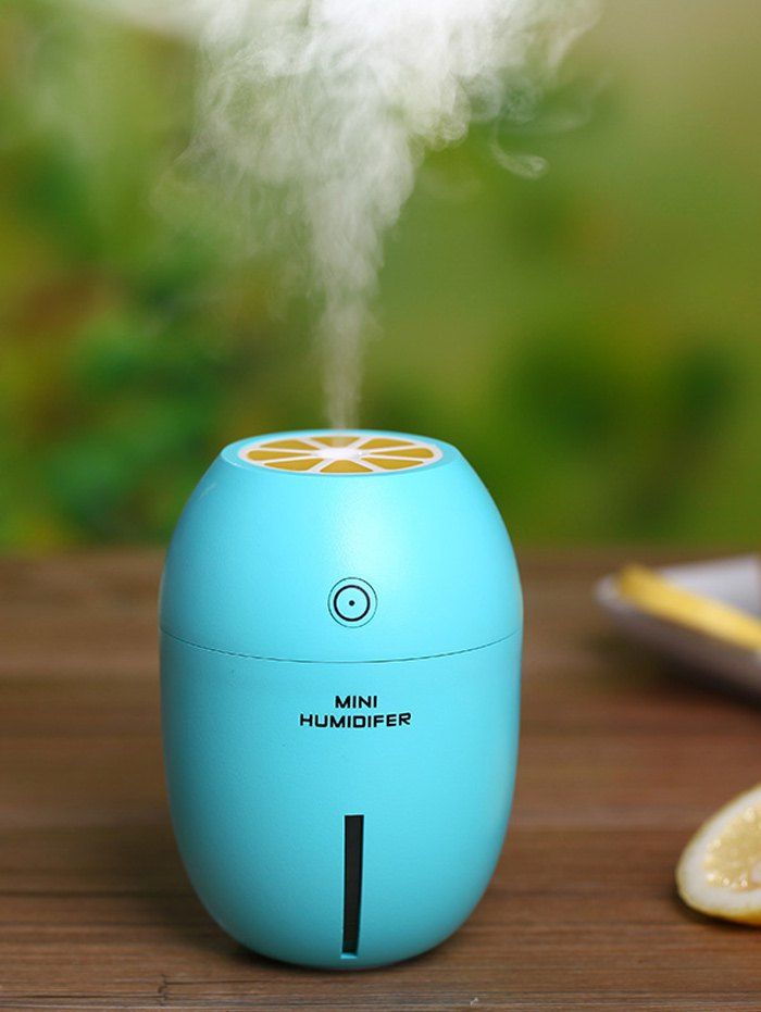 

Lemon Shape Mist Maker Diffuser Air Humidifier LED Light, Blue