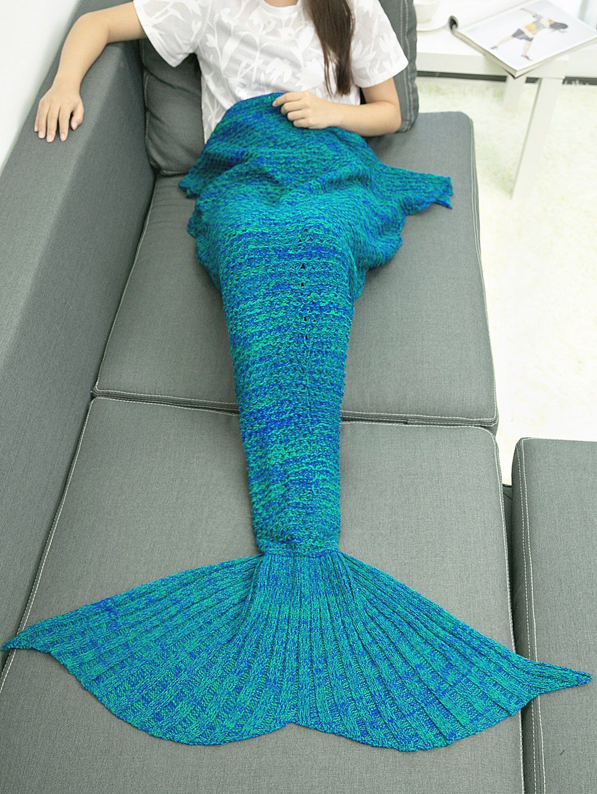 Mermaid Girl Cute Design Print Adult Sleeve Blanket ...