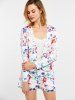 Floral Print Business Suit with Shorts -  