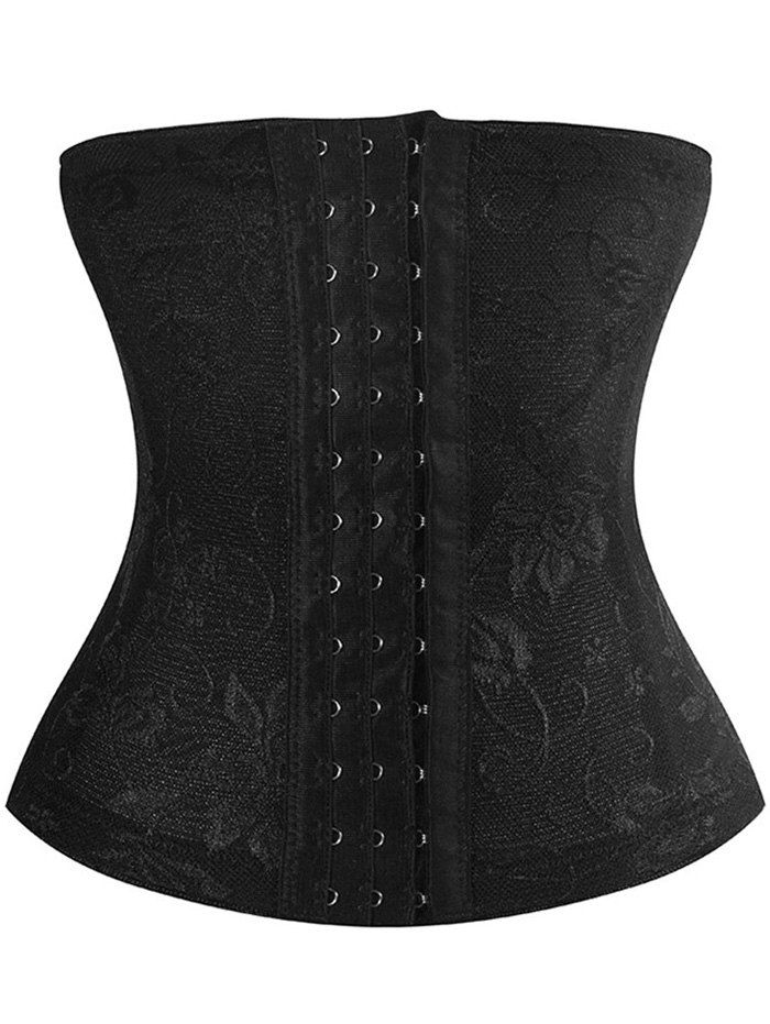 

Embroidery Jacquard Waist Trainer Corset, Black