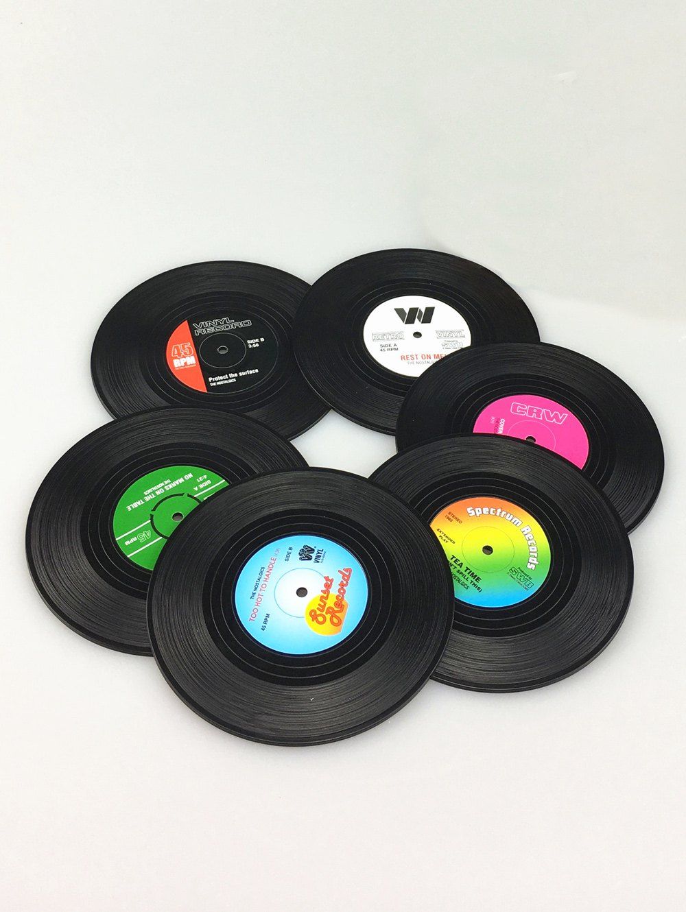 [21 OFF] 6PCS Skidproof Thermal Insulation Table Vinyl Record Coasters