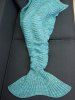 Wave Stripe Knitted Sleeping Bag Mermaid Blanket -  