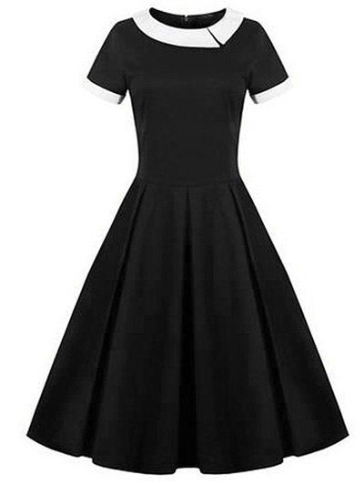 

Retro Panel Ball Dress, Black