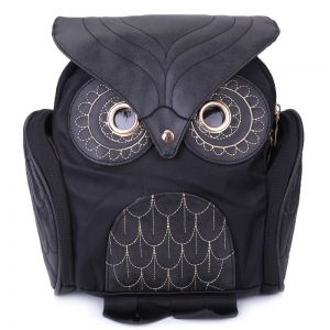 Stylish Owl Shape Solid Color Design Women Shoulder Satchel