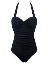 ruched halter push piece rosegal swimwear