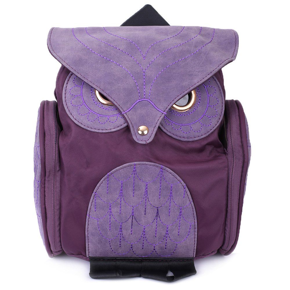 

Stylish Owl Shape Solid Color Design Women Shoulder Satchel, Purple