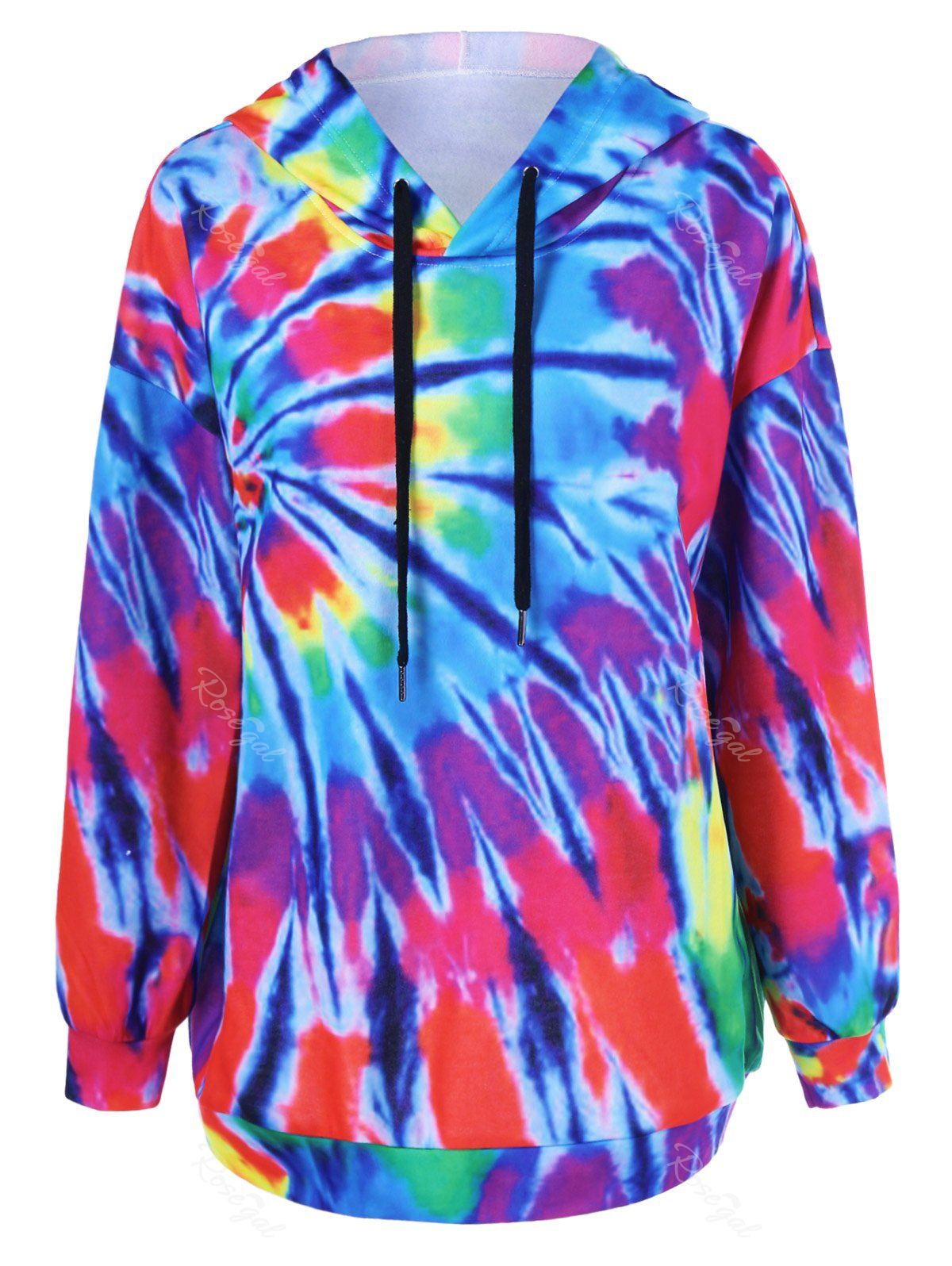 tie dye plus size hoodie