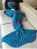Fish Scale Crochet Knit Home Decor Mermaid Blanket Throw -  