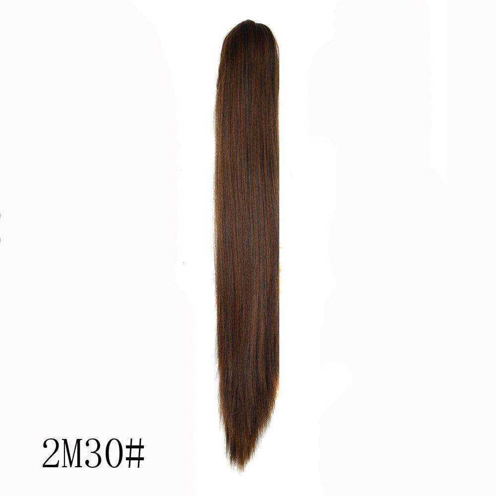 

High Temperature Fiber Long Straight Ponytail, Brown