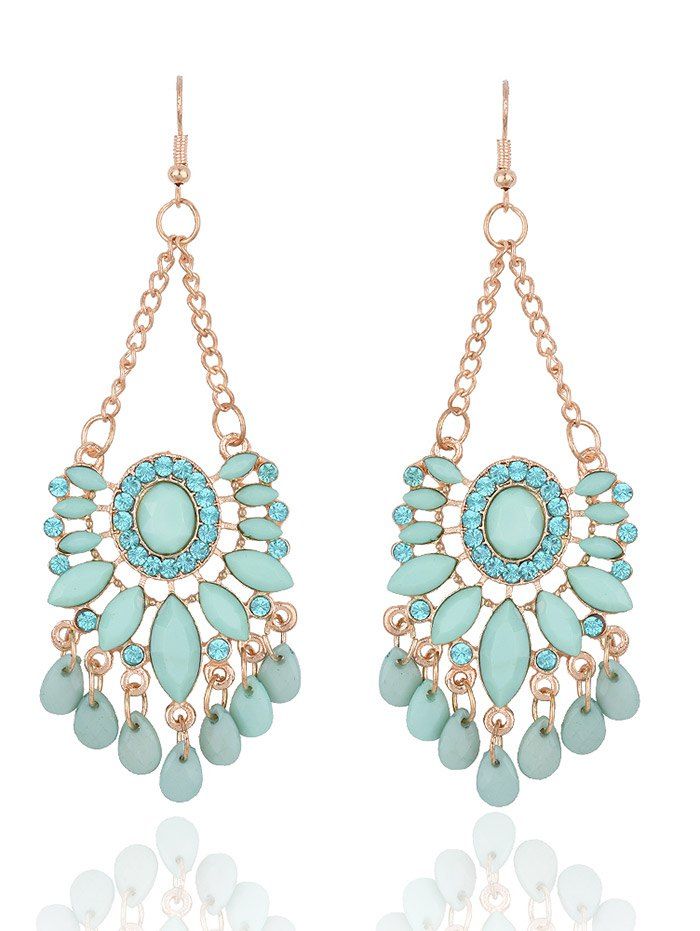 

Bohemia Floral Rhinestone Drop Earrings, Fresh