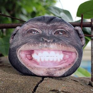 3D Monkey Painted Coin Purse