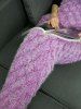 Soft Knitted Throw Bed Wrap Mermaid Blanket -  