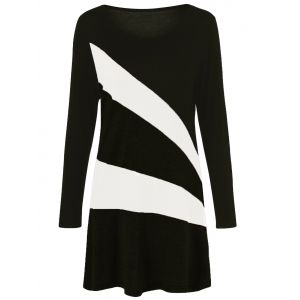 

Colorful Print Longline T-Shirt, Black