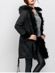 [27% OFF] Hooded Anorak Jacket With Faux Fur Trim | Rosegal