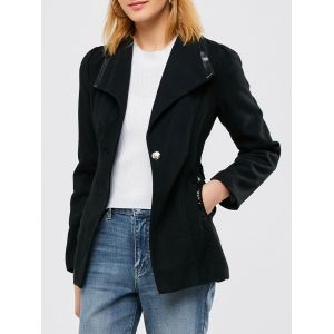 Panel Wool Blend Belted Coat