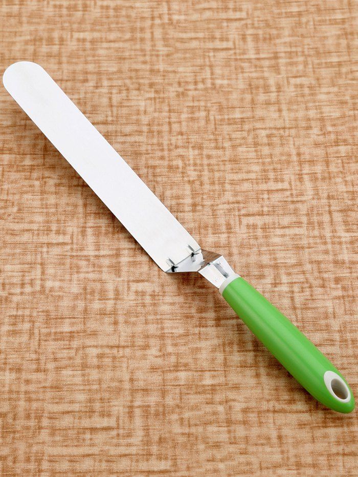 

Stainless Steel Butter Cream Cake Spatula Knife Baking Tool, Green