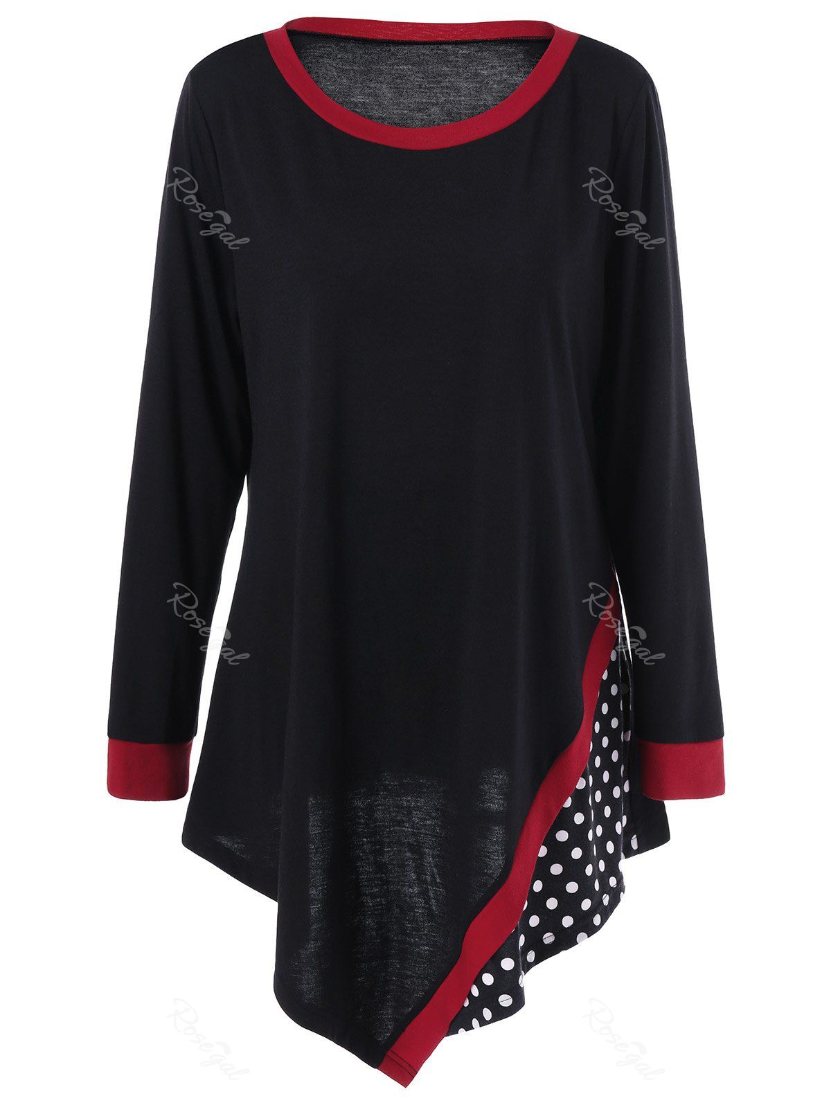 plus size polka dot tunic