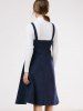 Pinafore Embroidered A-Line Dress With Fitting Knitwear -  