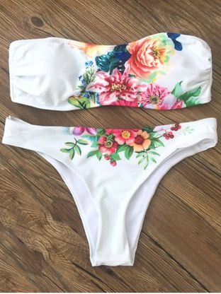 Floral Bandeau Bikini Set