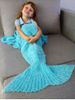 Kids' Crochet Knitted Faux Mohair Mermaid Blanket Throw -  