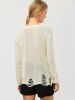 Distressed Graphic Sweater -  