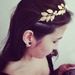 Artificial Pearl Tree Leaves Hairband -  