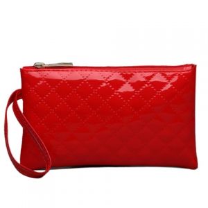 Patent Leather Rhombic Wristlet