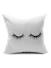 Concise Eyelash Pattern Throw Cover Pillow Case -  