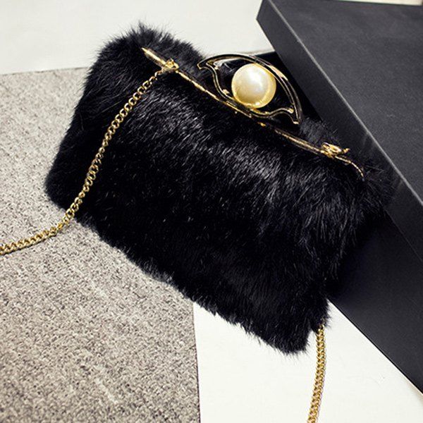 faux fur crossbody bag