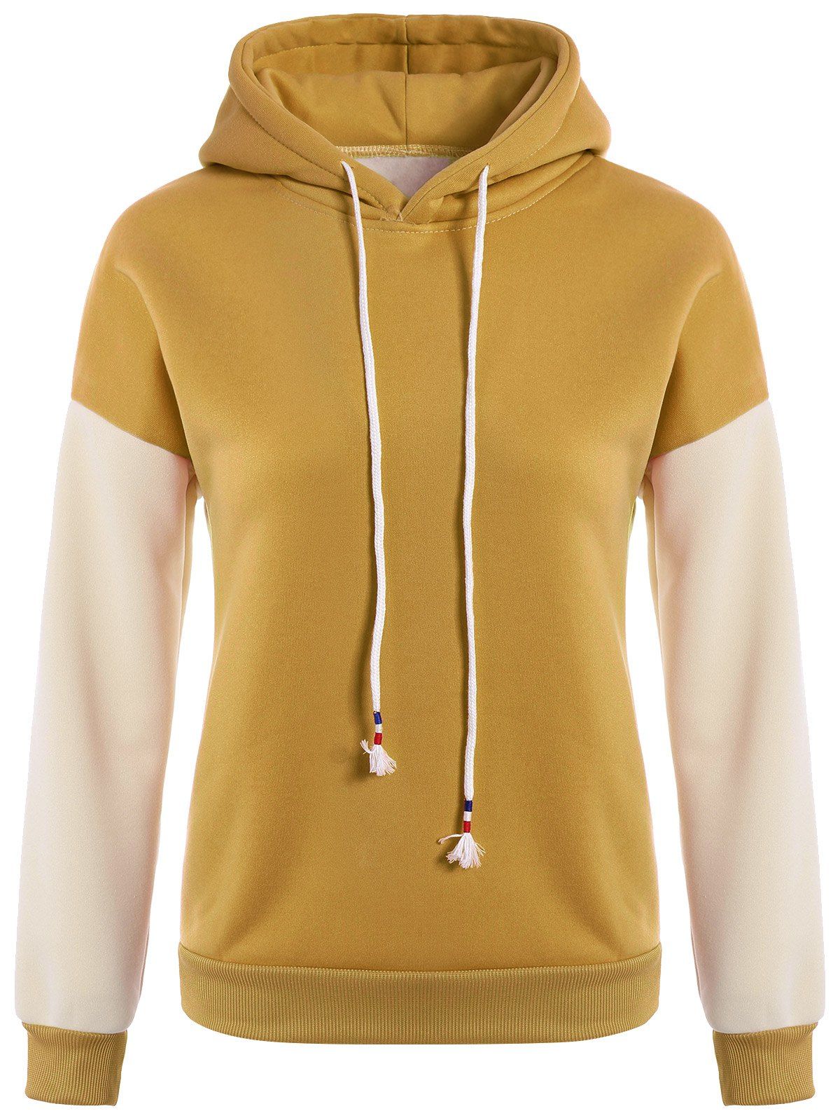 2018 Oversized Drop Shoulder Pullover Hoodie In Yellow M | Rosegal.com