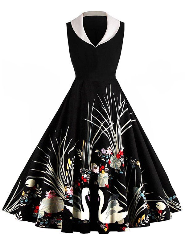 flare gown with collar