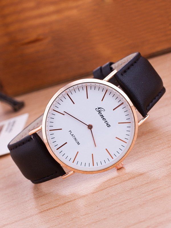 Best Faux Leather Band Analog Wrist Watch  