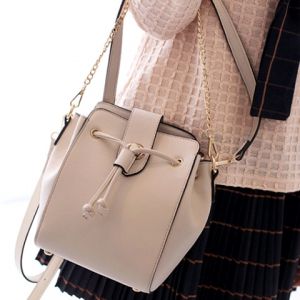 white chain cross body bag