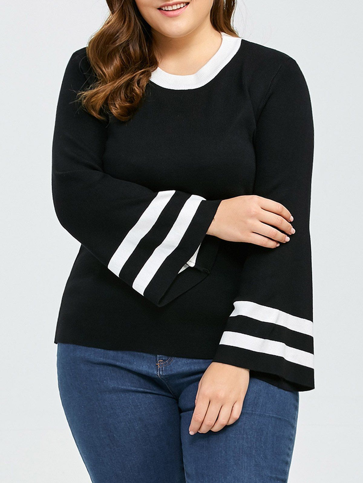 puff sleeve stripe top