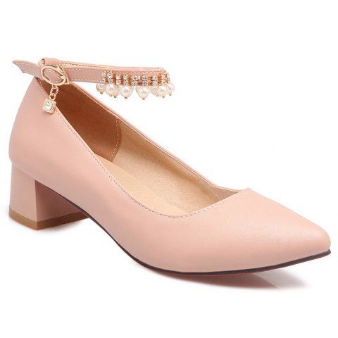 pearl embellished pumps