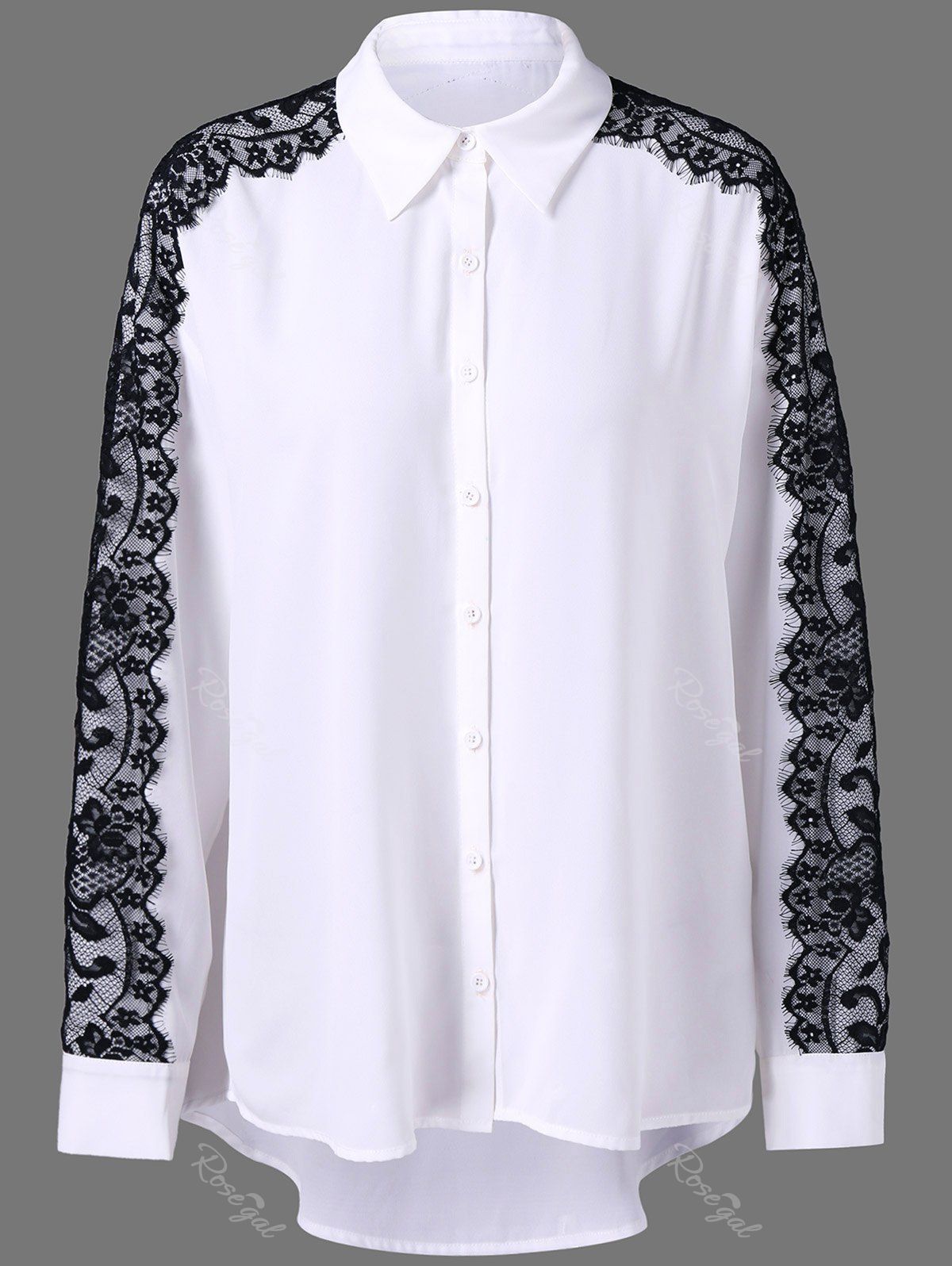 high low lace shirt