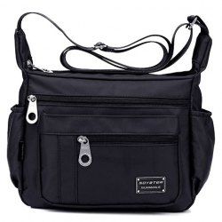 Leisure Zippers and Nylon Design Shoulder Bag For Women