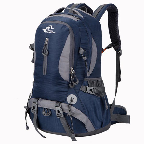 

Nylon Waterproof 40L Mountaineering Backpack, Deep blue