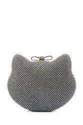 Rhinestone Cat Face Shape Evening Bag