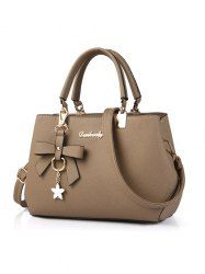 Bowknot Detail Textured Handbag