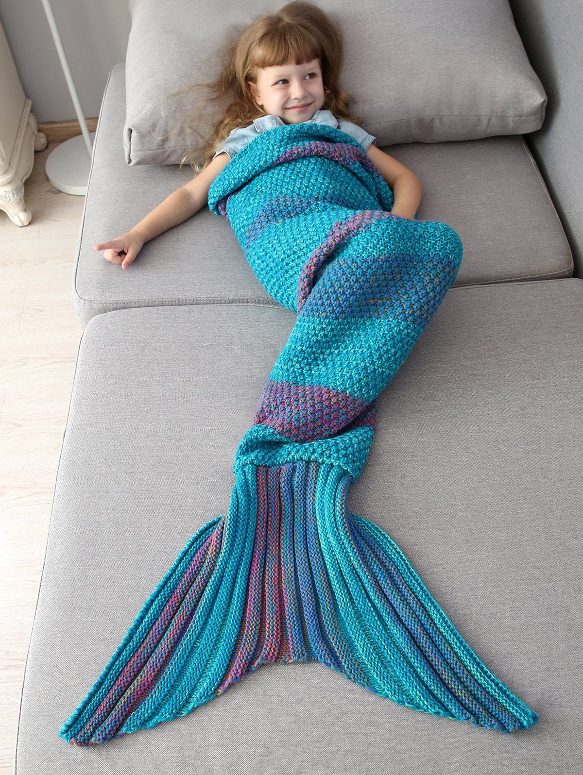 Couverture Queue De Sirène Sac De Couchage Tricotée Pour L