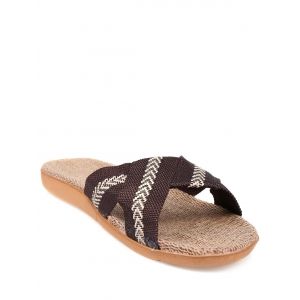 Linen Color Block Slippers