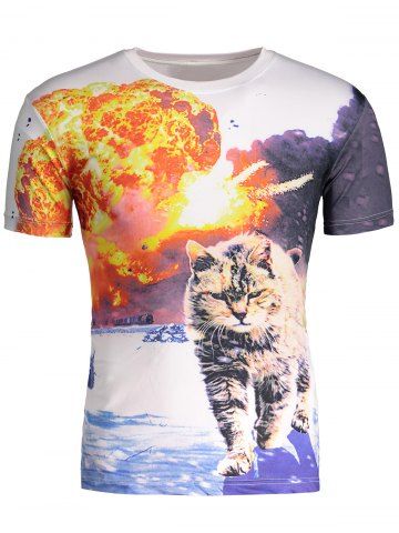 2019 3d animals print short sleeve t shirt