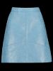 PU Leather A Line Skirt With Pockets -  