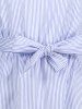 Asymmetric Neckline Belted Tunic Dress -  