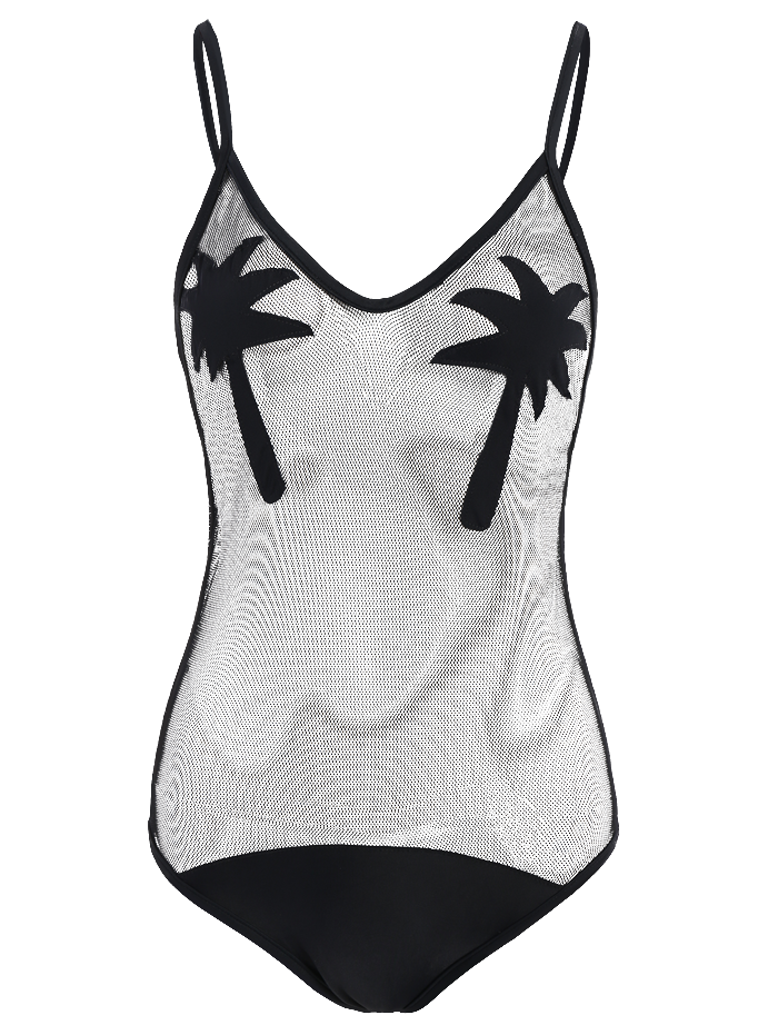palm tree bathing suit one piece