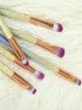 Ombre Glitter Eye Makeup Brushes Set -  